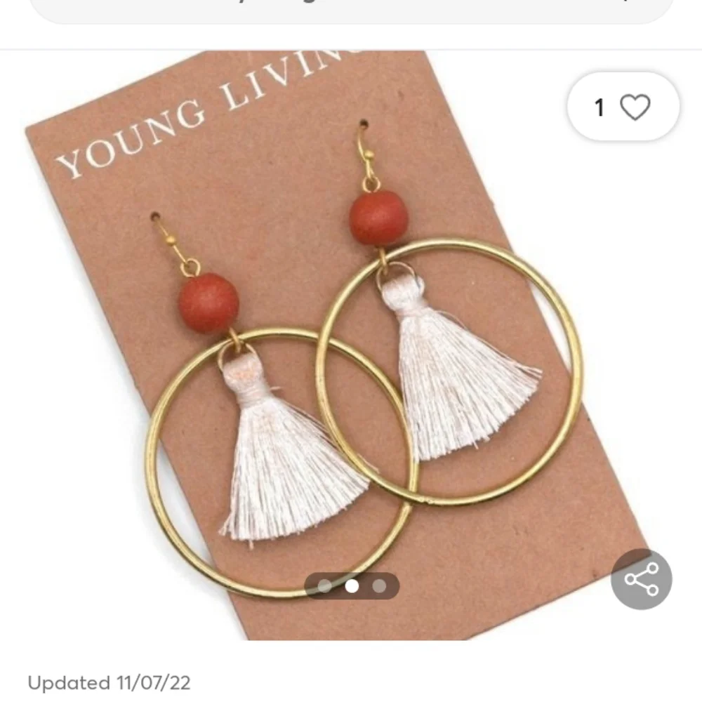 Young living diffuser earrings  new sealed